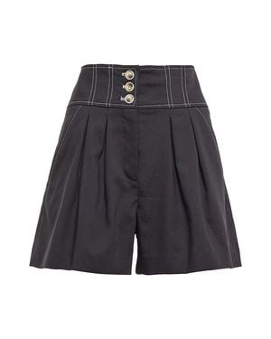 Veronica Beard Alicia High-Rise Shorts - Blue