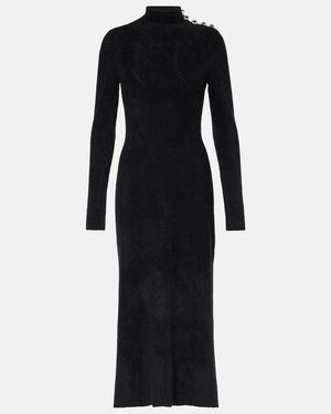 Proenza Schouler Label Jude Chenille Maxi Dress - Black
