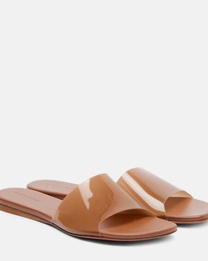 AMINA MUADDI Bianca Glass 95 Mules - Brown