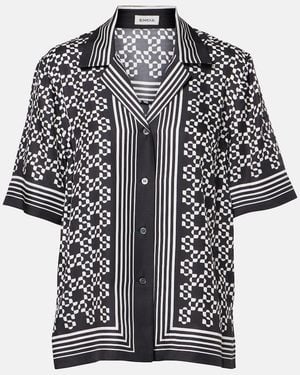 Jonathan Simkhai Koda Printed Bowling Shirt - Black