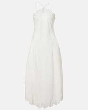 Jonathan Simkhai Gillian Linen-Blend Midi Dress - White