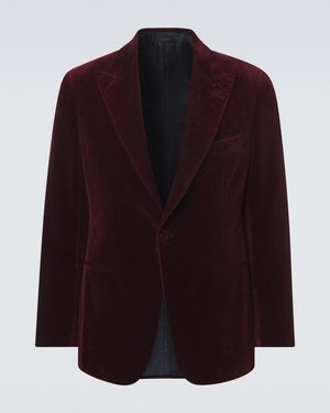 Brioni Blazer Virgilio Aus Baumwolle - Lila