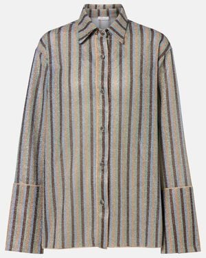 Oséree Lumiere Striped Shirt - Brown