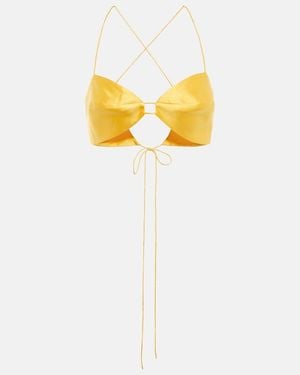 The Sei Bralette Aus Seidensatin - Gelb