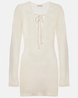 Montce Vestido Corto Sophia De Croche - Blanco