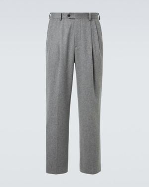 AURALEE Cashmere Straight Trousers - Grey