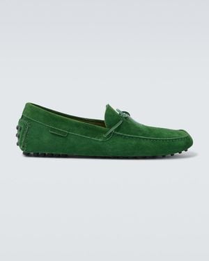 Tom Ford Mokassins Aus Veloursleder - Grün