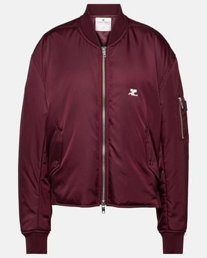 Courreges Chaqueta Bomber Con Logo - Rojo