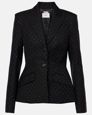 Erdem Polka-Dot Cotton And Wool Blazer - Black