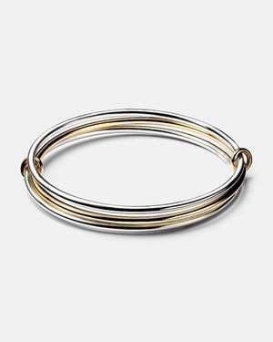 Spinelli Kilcollin Lumin Sterling And 18Kt Linked Bangles - Metallic