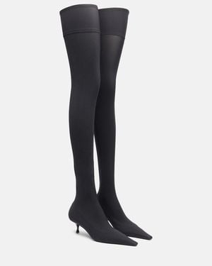Victoria Beckham Overknee-Stiefel 45 Aus Jersey - Schwarz