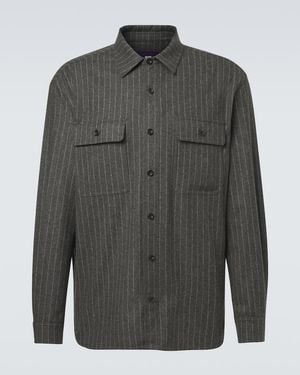 Ralph Lauren Pinstripe Wool Shirt - Grey