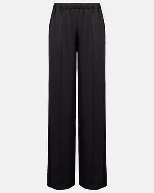 Vince Mid-Rise Wide-Leg Trousers - Blue