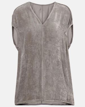 Rick Owens Floating Velvet Top - Grey