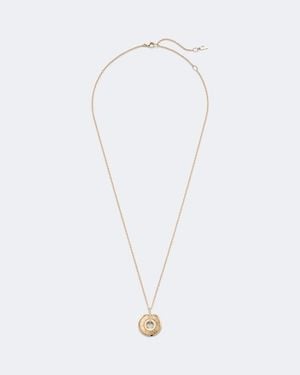 Piaget Possession Decor Palace 18Kt Rose Pendant Necklace With Diamonds - White