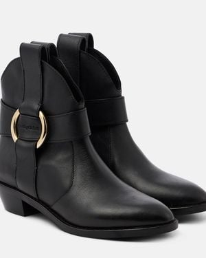 See By Chloé Stiefeletten New Ring Aus Leder - Schwarz