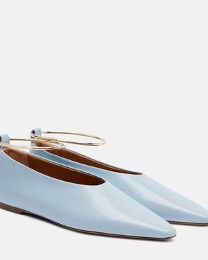 Jil Sander Ballerinas Aus Leder - Weiß