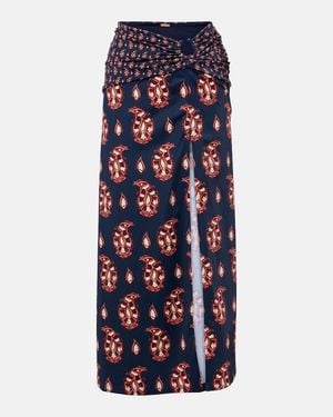 Johanna Ortiz Printed Maxi Skirt - Blue