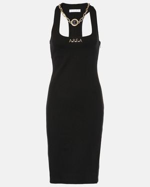 Area Midikleid Mit Kettendetail - Schwarz