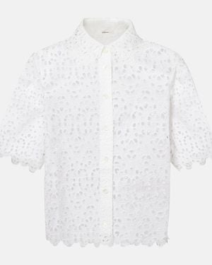FRAME Hemd The Deco Eyelet Aus Baumwolle - Weiß