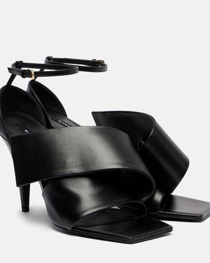Givenchy Sandalen Sliced Square 95 Aus Leder - Schwarz