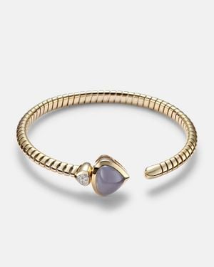 Marina B Armreif Trisolina Bypass Aus 18Kt Gelbgold Diamanten Und Chalcedon - Mettallic