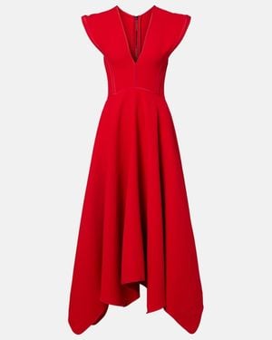 Maticevski Empath Draped Midi Dress - Red