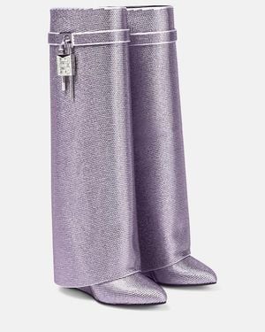 Givenchy Botas altas Shark Lock Strass - Morado