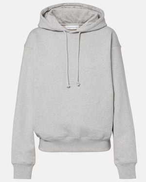 Victoria Beckham Cotton Jersey Hoodie - Grey