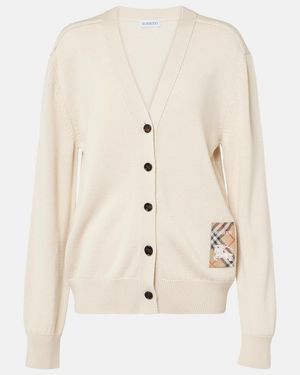 Burberry Wool Cardigan - Natural