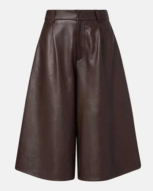Brunello Cucinelli Bermudas De Piel - Marrón