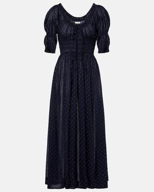 Doen Midikleid Ischia Aus Baumwolle - Blau
