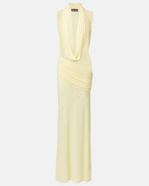David Koma Semi-Sheer Gown - Yellow