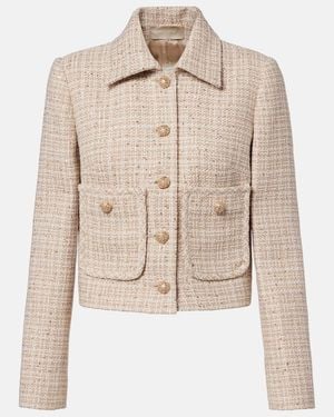 Elie Saab Sequined Tweed Jacket - Natural