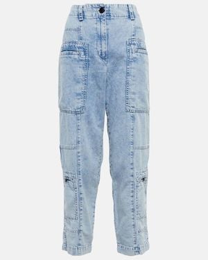 Proenza Schouler Chambray High-rise Cargo Jeans - Blue