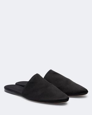 The Row Tilda Satin Mules - Black