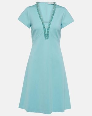 Dorothee Schumacher Emotional Essence Embellished Minidress - Blue