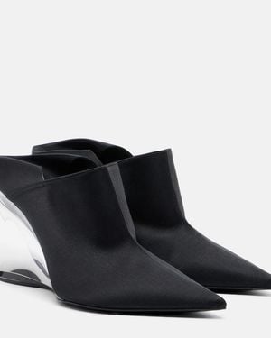 Alaïa Wedges Invisible Aus Satin - Schwarz