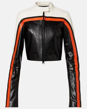 Balenciaga Leather Biker Jacket - Black
