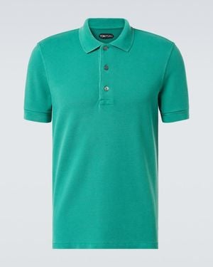 Tom Ford Pique Polo Shirt - Green