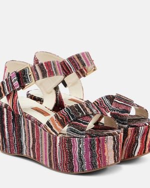 Missoni Julia Raschel Platform Sandals - Pink