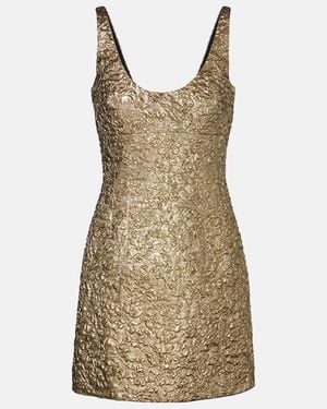 Emilia Wickstead Einna Floral Jacquard Minidress - Metallic