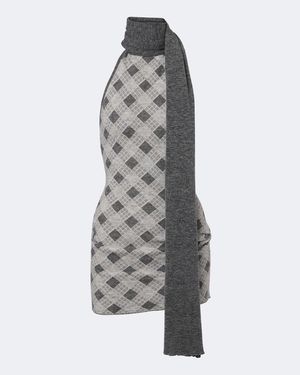 AYA MUSE Axis Wool-Blend Minidress - Grey