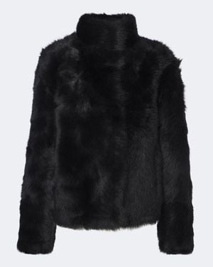 Yves Salomon Reversible Shearling Coat - Black