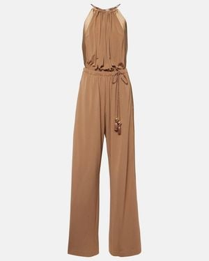 Max Mara Viscose Jersey Jumpsuit - Natural