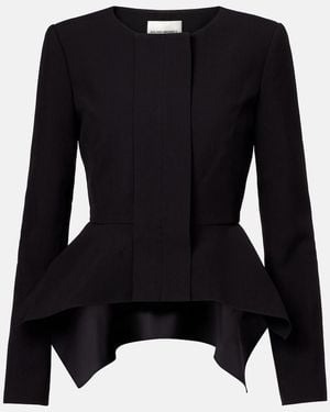 Roland Mouret Peplum Crepe Jacket - Black