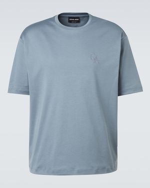 Giorgio Armani Cotton Jersey T-Shirt - Blue