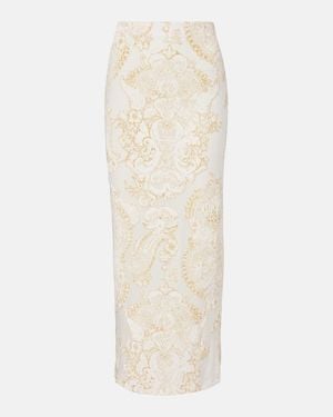 Roberto Cavalli Bedruckter Midirock - Natur