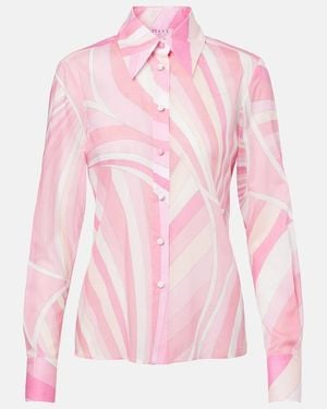 PUCCI Iride Cotton Shirt - Pink