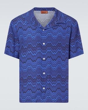 Missoni Zigzag Bowling Shirt - Blue